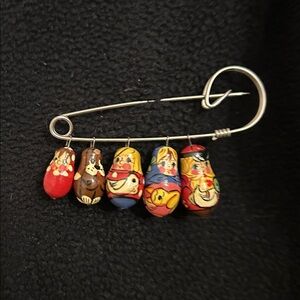 Vintage Russian Matryoshka Dolls Pin/Brooch